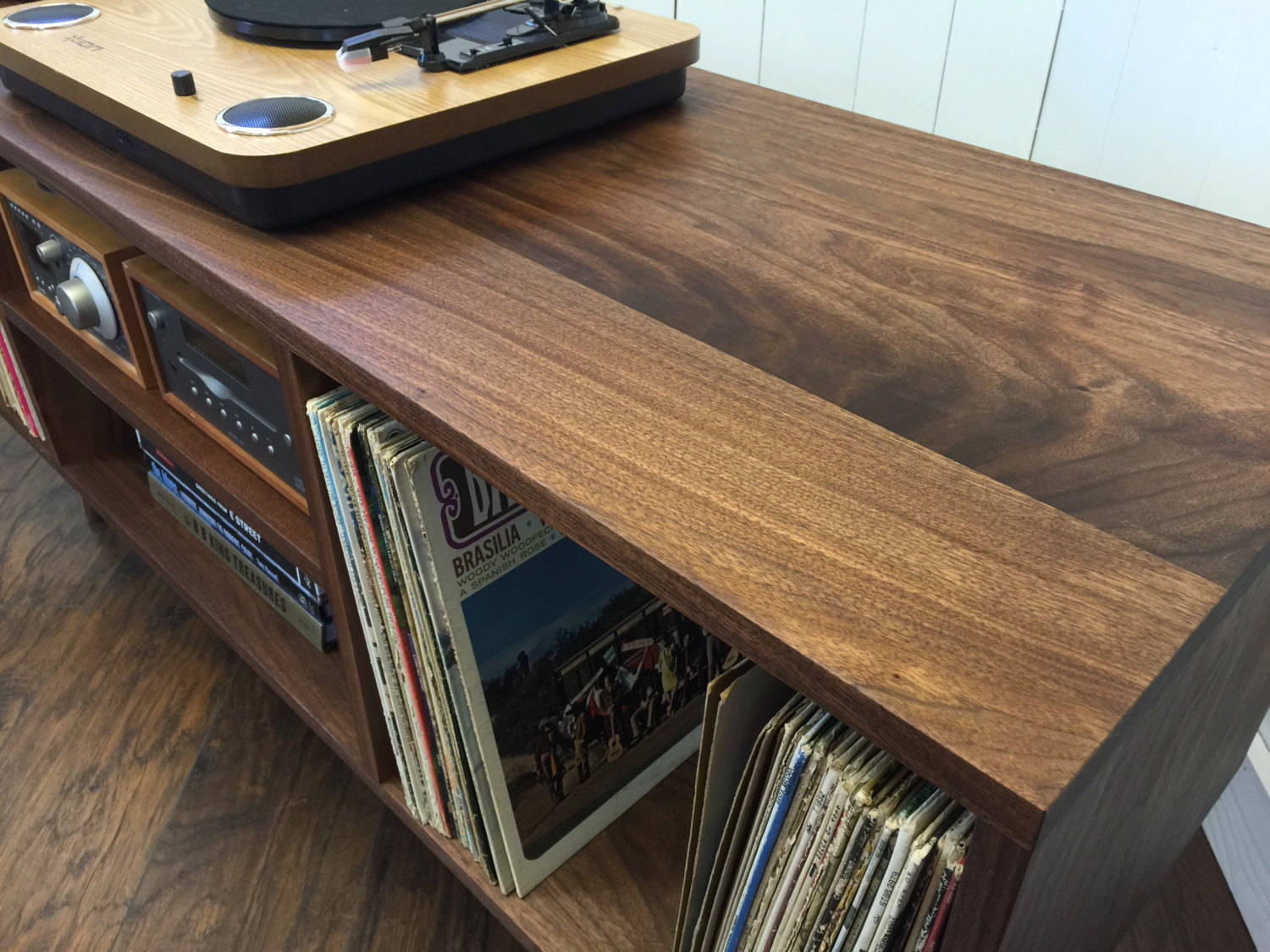Newly crafted mid century modern furniture, black walnut. 