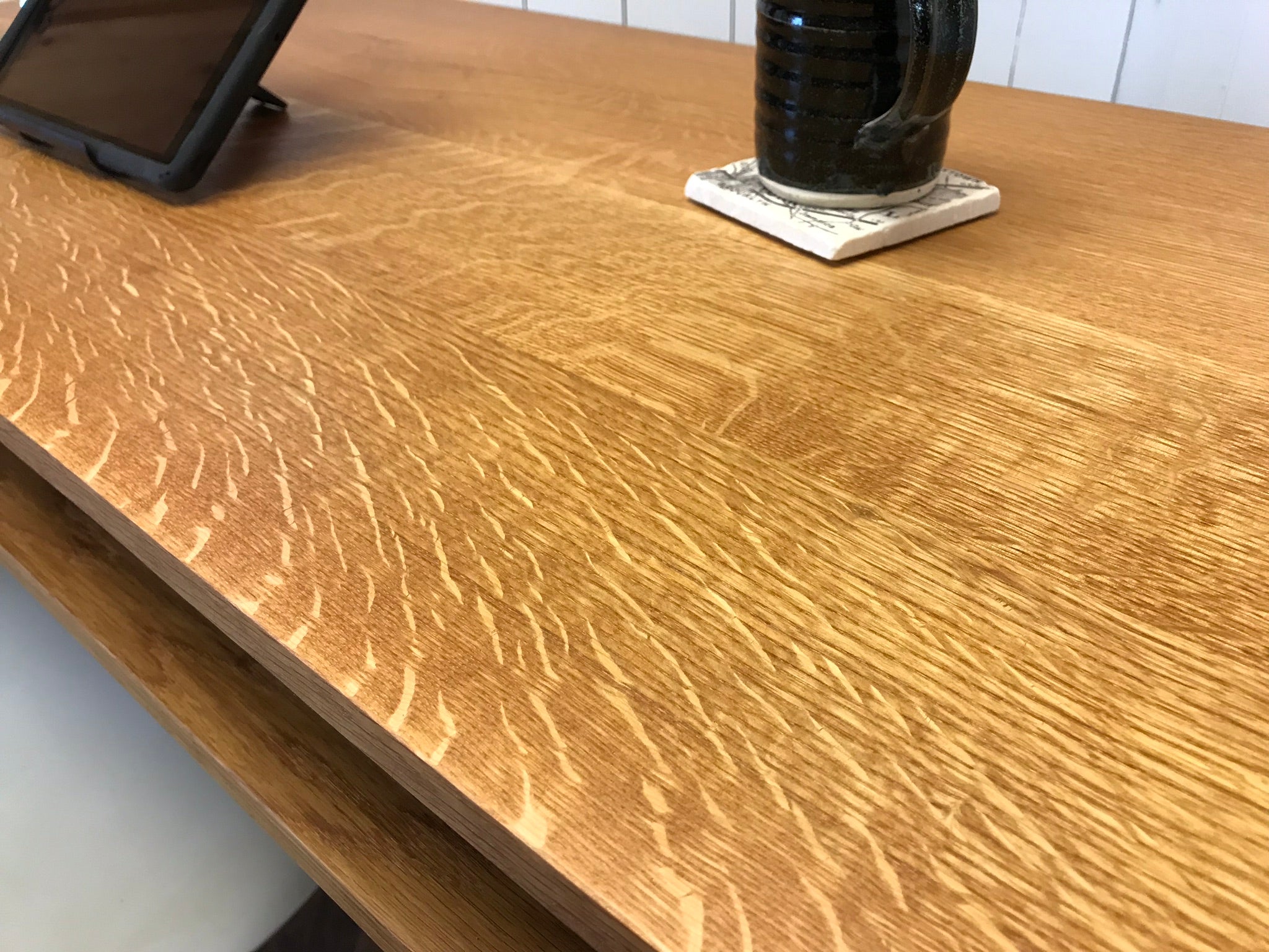 Newlay crafted mid century modern furniture, quartersawn white oak.